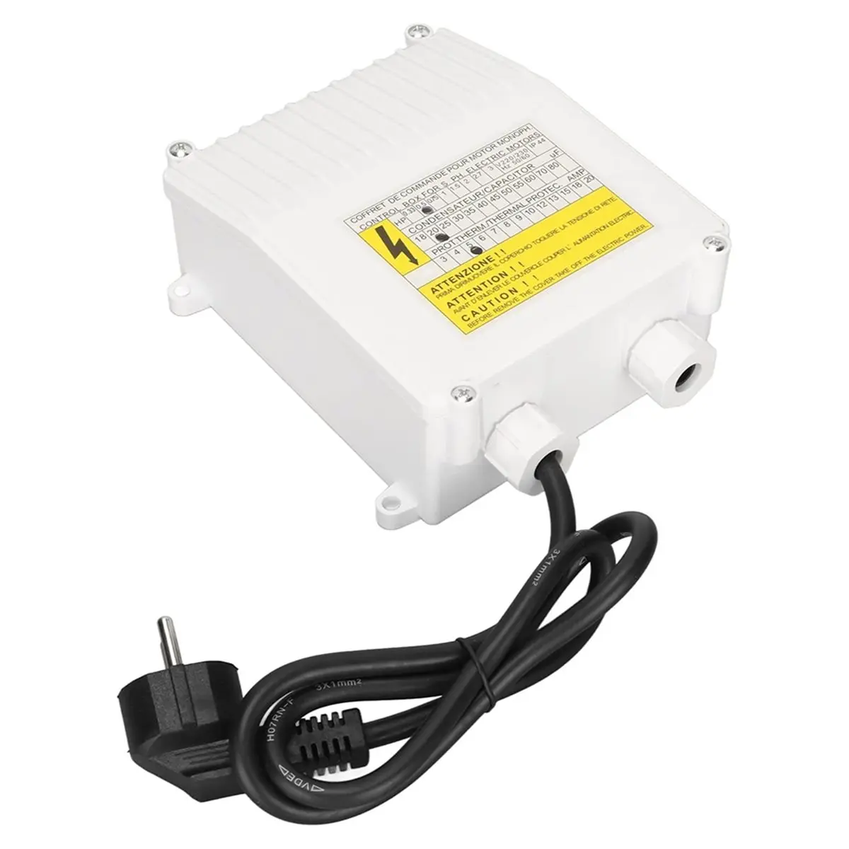 Promotional-Submersible Pump Control Box 1.1KW 220V with Thermal Protection and ABS Housing EU Plug