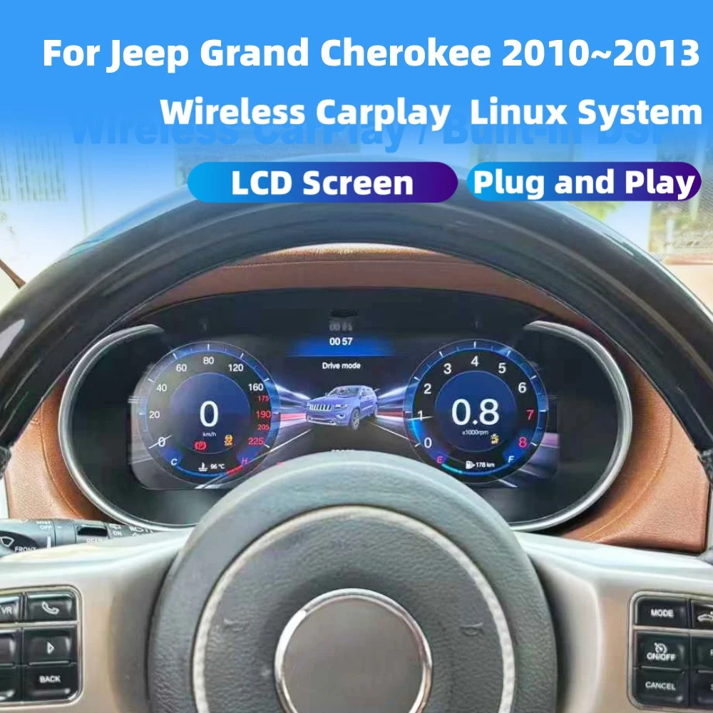 

For Jeep Grand Cherokee 2010~2013 Speed Meter Car LCD Cluster Instrument Panel Multimedia Player Dashboard Modification Radio