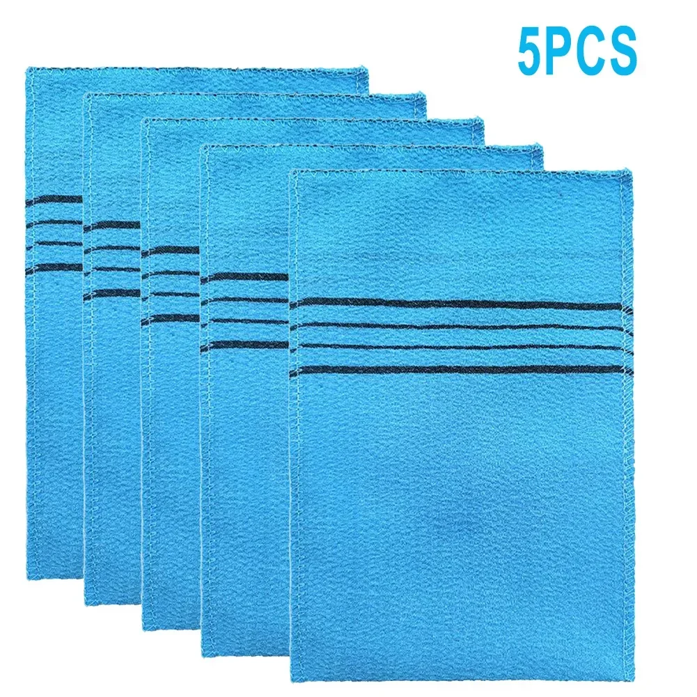 5Pcs Shower Bath Scrub Glove Korean Exfoliating Body Scrub Shower Towel Washcloth Portable For Adults Coarse Grain Brush