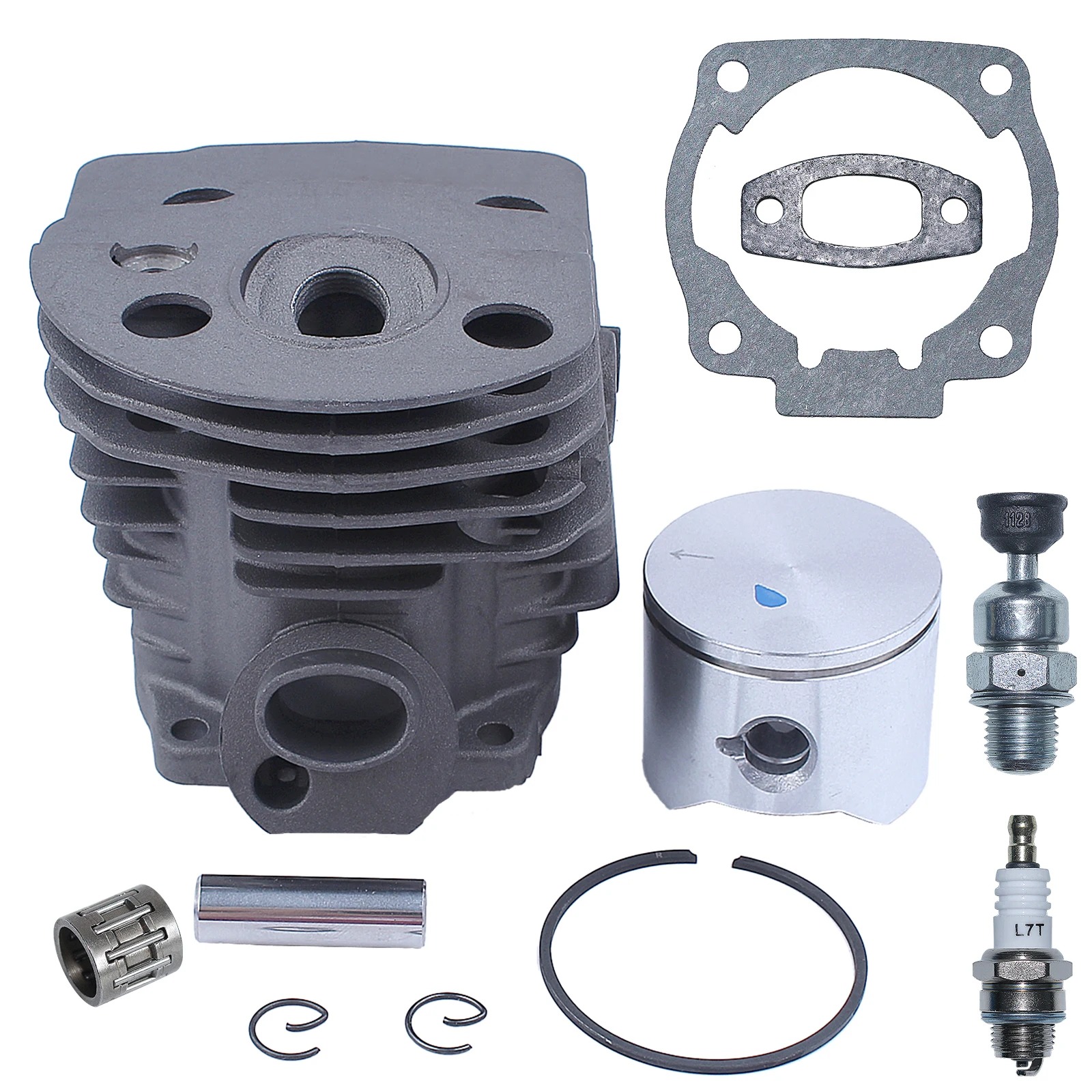 ปะเก็นลูกปืนลูกสูบกระบอกสูบ45มม. สำหรับ husqvarna 51 55 walbro WT-170อะไหล่503168301เลื่อย2จังหวะ