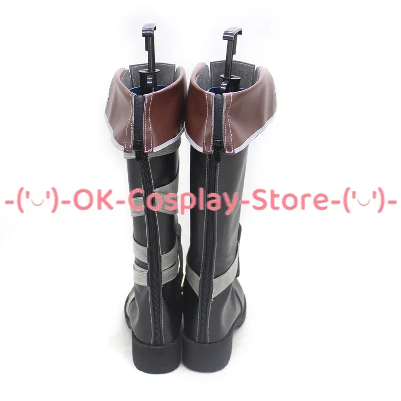 [Personalizowane] Buty do cosplayu LOL Vi, czarne, przystojne, anime, rekwizyty do odgrywania ról, na Halloween, karnawał, imprezę świąteczną, skórzane botki z PU