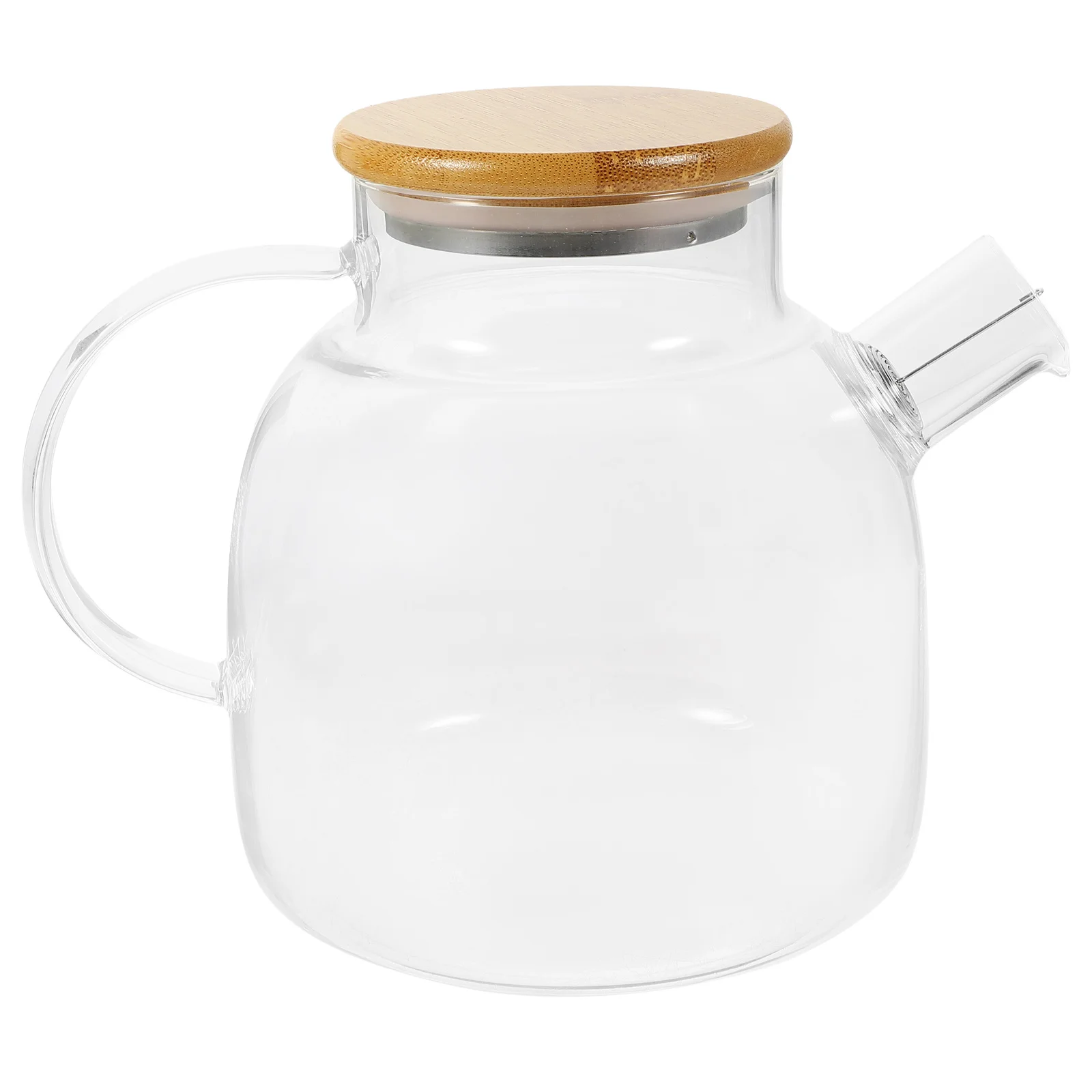 

Small Glass Teapot for Flower Fruit Tea Clear Premium Handmade Tea Pot with Smooth Pour Handle Ideal for Home Hotel Tearoom Use