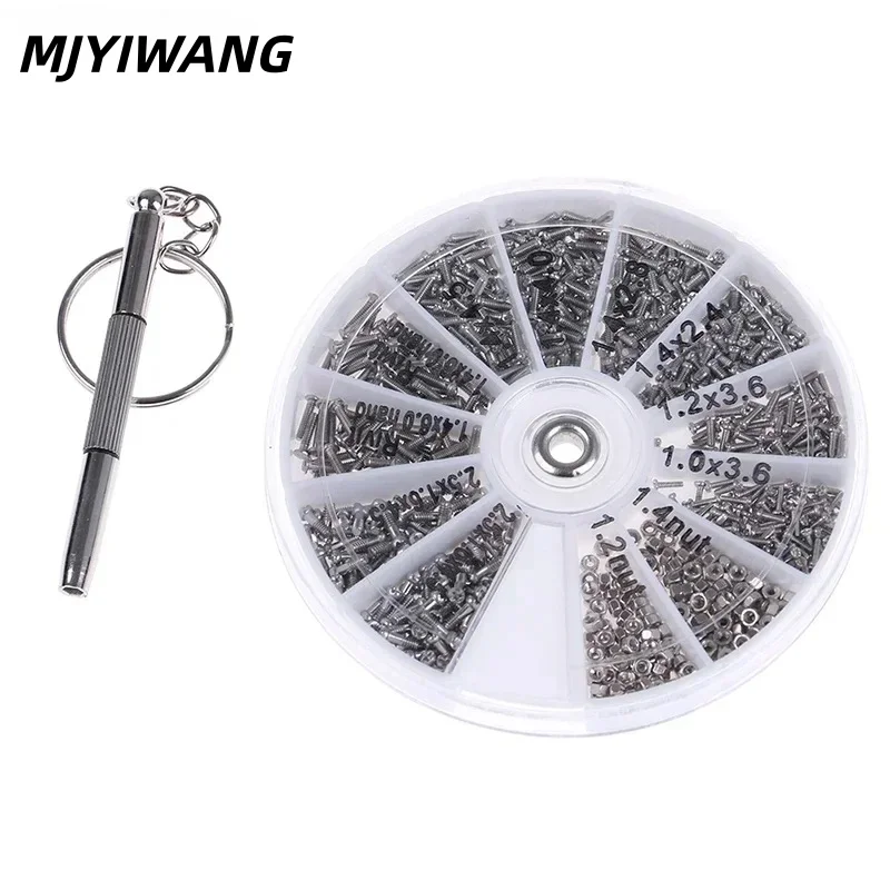 Eyeglasses Repair Kit Glasses Repair Kit with Screw And Nut Nose Pad Sunglasses And Watch Repair Kit