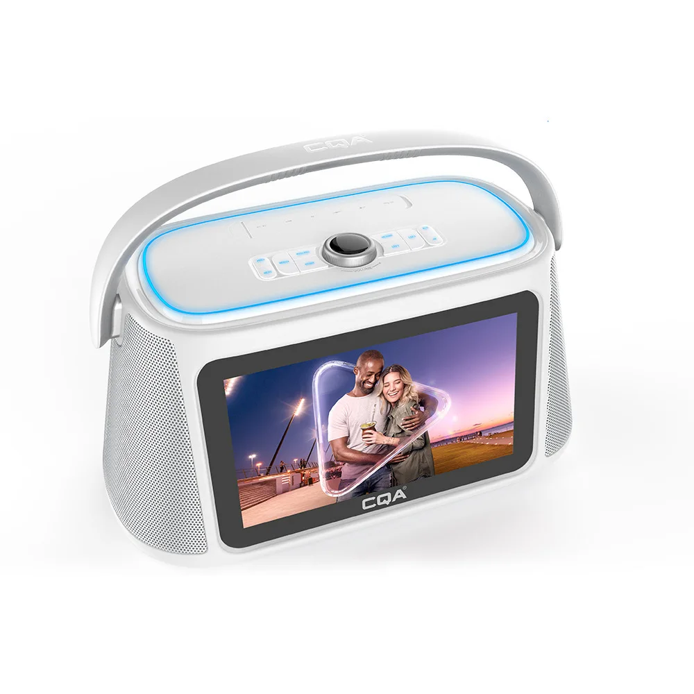 Touch Screen Karaoke Machine Dual Microphones Home K-Song All-in-One Device Outdoor Portable KTV Wireless For Speaker IPX4
