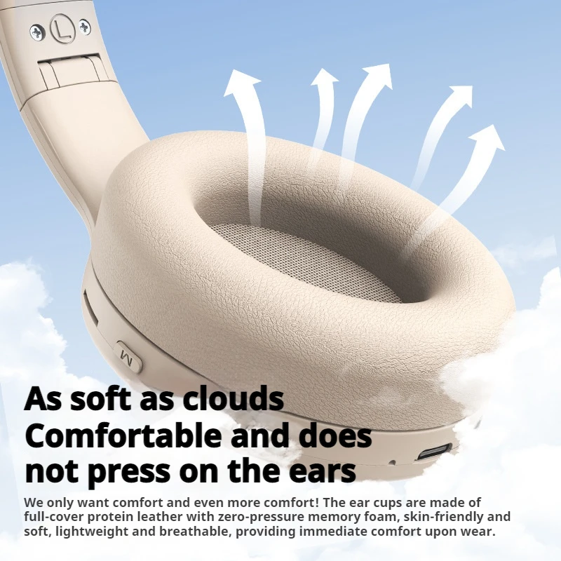 HIFI Shocking Bass Headsets Wireless Bluetooth 5.3 Headphones Noise Reduction Sports Gaming Earphones with HD Mic Support TF/AUX