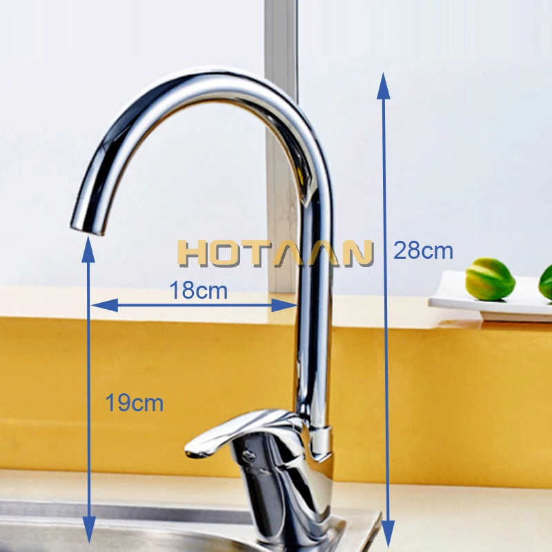 . Swan leading Hot and cold kitchen faucet Single handle single hole kitchen faucet Kitchen sink faucet torneira