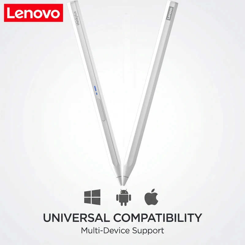 Nova Caneta Stylus Universal Lenovo Thinkplus com Suporte a Controle Bluetooth para Uso em Escritório, Desenho e Controle por Toque para Sistemas iOS, Android, Windows, Tablets, Laptops e Celulares para Samsung, Xiaomi, Apple, ZTE, HP, Huawei, Honor Bp19-