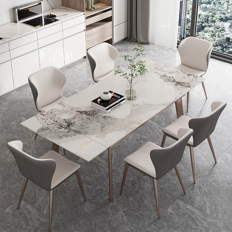 Patas de silla, mesa de comedor extensible, impermeable, cocina, mesa de comedor sencilla, diseño de sala de estar, Muebles Para El Hogar