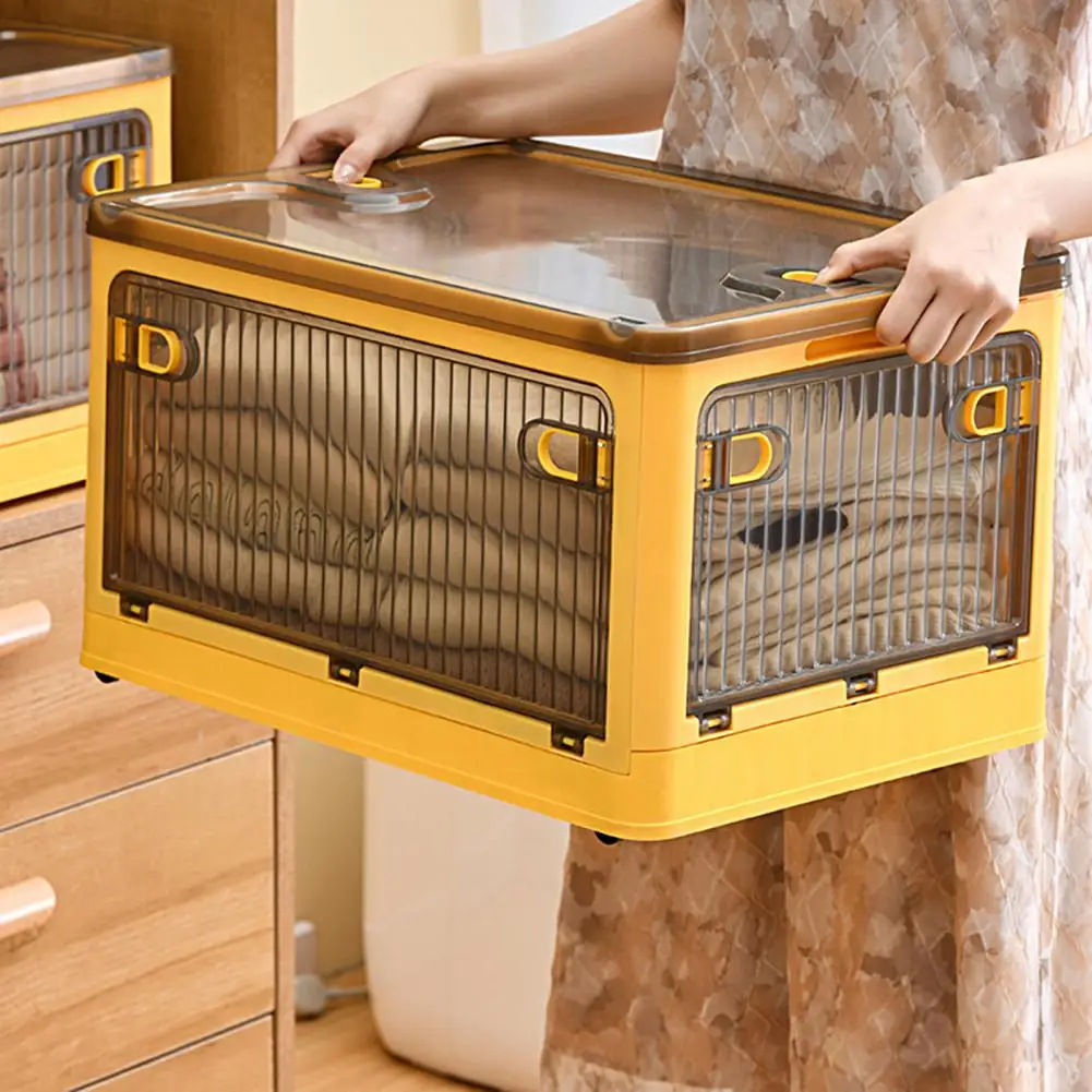 

Ящик для хранения, 2 размера, органайзер для шкафа, пластиковая организация, прочный органайзер для шкафа, складная корзина для хранения