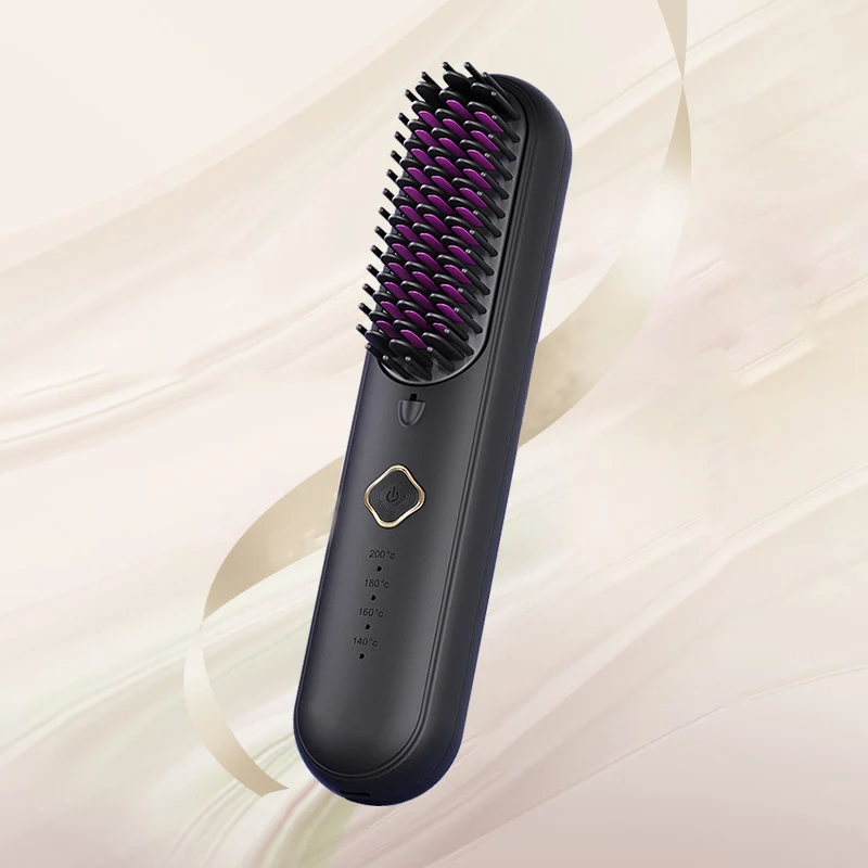 مشط تمليس الشعر اللاسلكي 100 مليون أداة تصفيف محمولة من السيراميك الأيونية السالبة بطارية 4000 مللي أمبير في الساعة أداة شعر للسفر