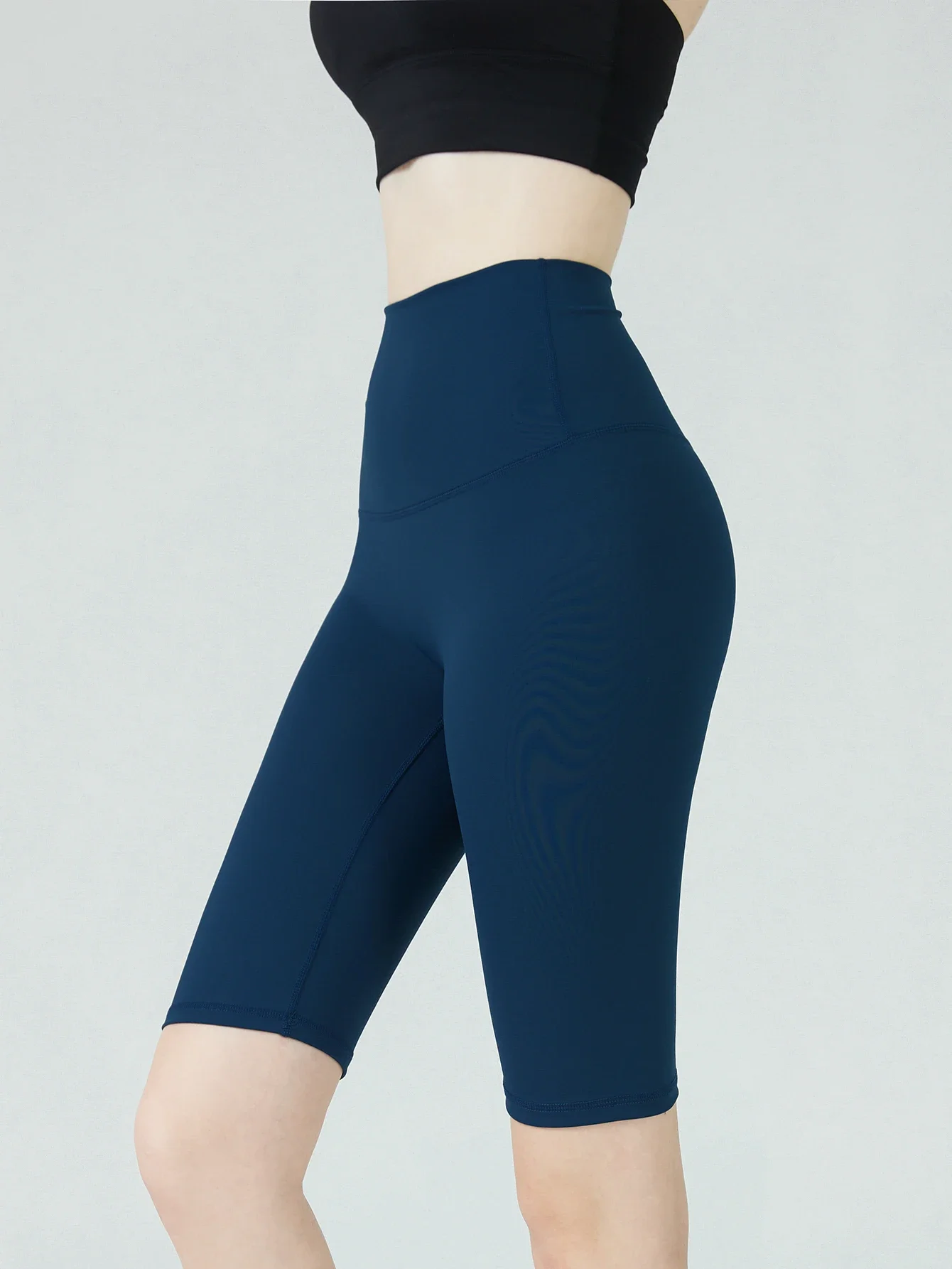 Summer Women's High Waisted Yoga Shorts High Elasticity No Awkward Lines Hip Lift Running Outdoor Cycling Fitness Sports Shorts
