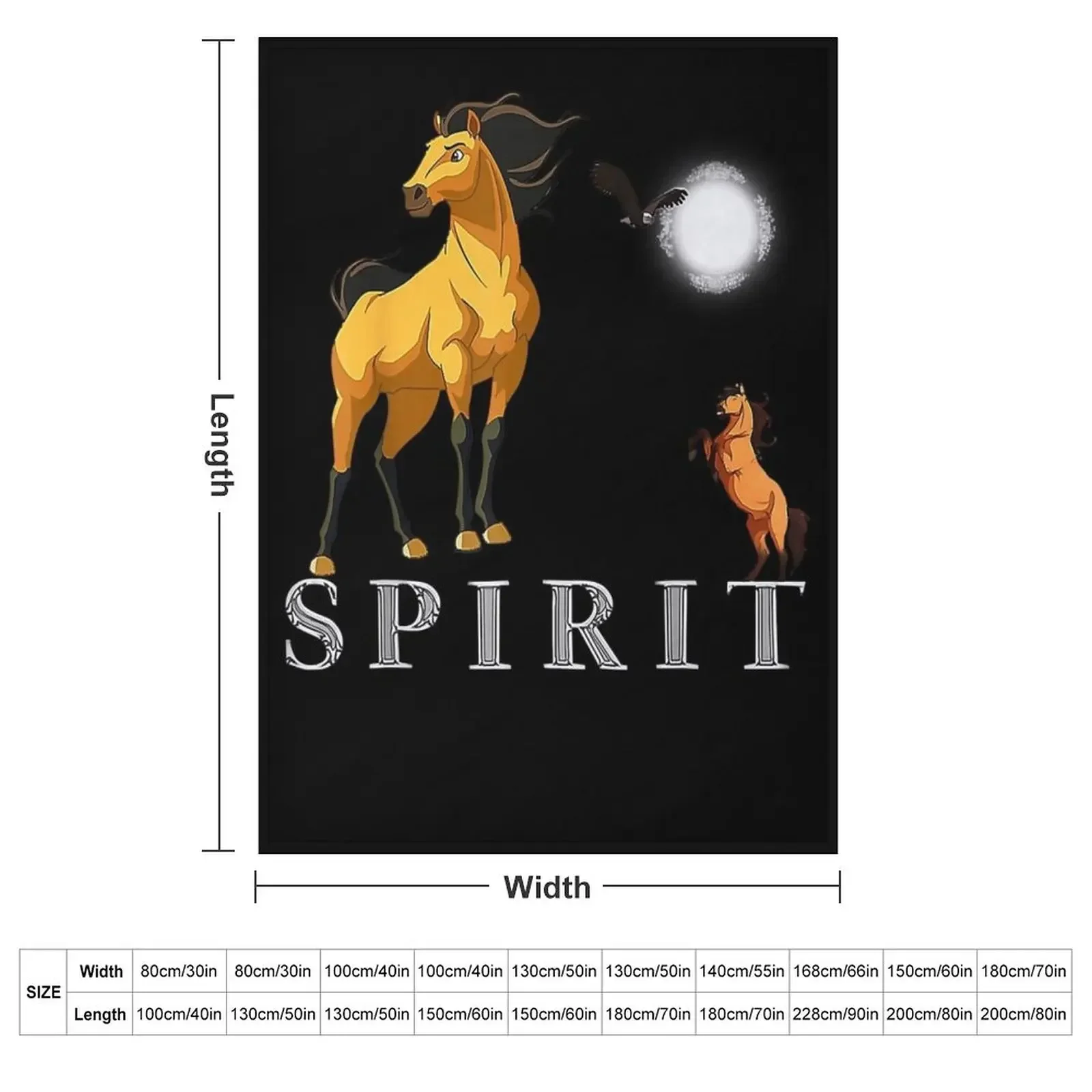 Spirits Stallions of the Cimarrons Premium T-Shirt Throw Blanket couch cozy soft plush fuzzy picnic outdoor blanket