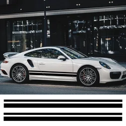 2PCS Universal Car Side Body Waist Line Stickers Auto Accessories For BMW Suzuki Volvo Tesla Skoda Volkswagen Audi Seat Subaru
