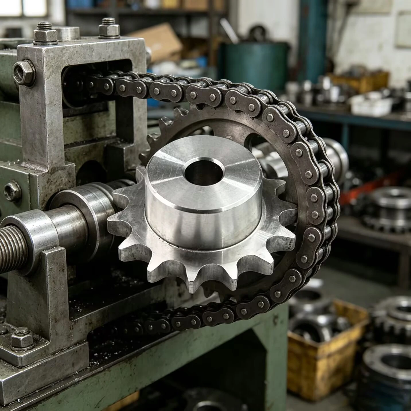 16A Sprocket 304 Stainless Steel 1 Inch Pitch Teeth 10-30T Industrial Conveyor Agricultural Sprocket Corrosion Resistant