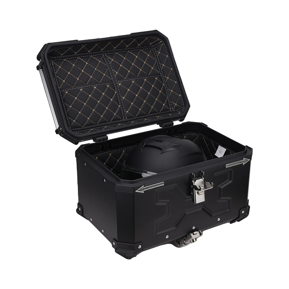 

Waterproof Motorcycle Tail Box 50L Luggage Anti-Scratch Aluminium Alloy High Capacity