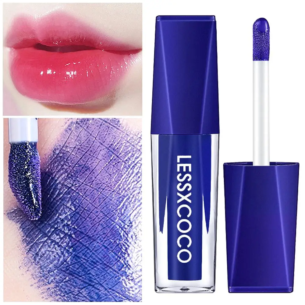 Lessxcoco-Sexy Gloss Shiny Color Changing Lip Balm, batom natural longo impermeável, duradouro hidratante, maquiagem feminina, T7a1