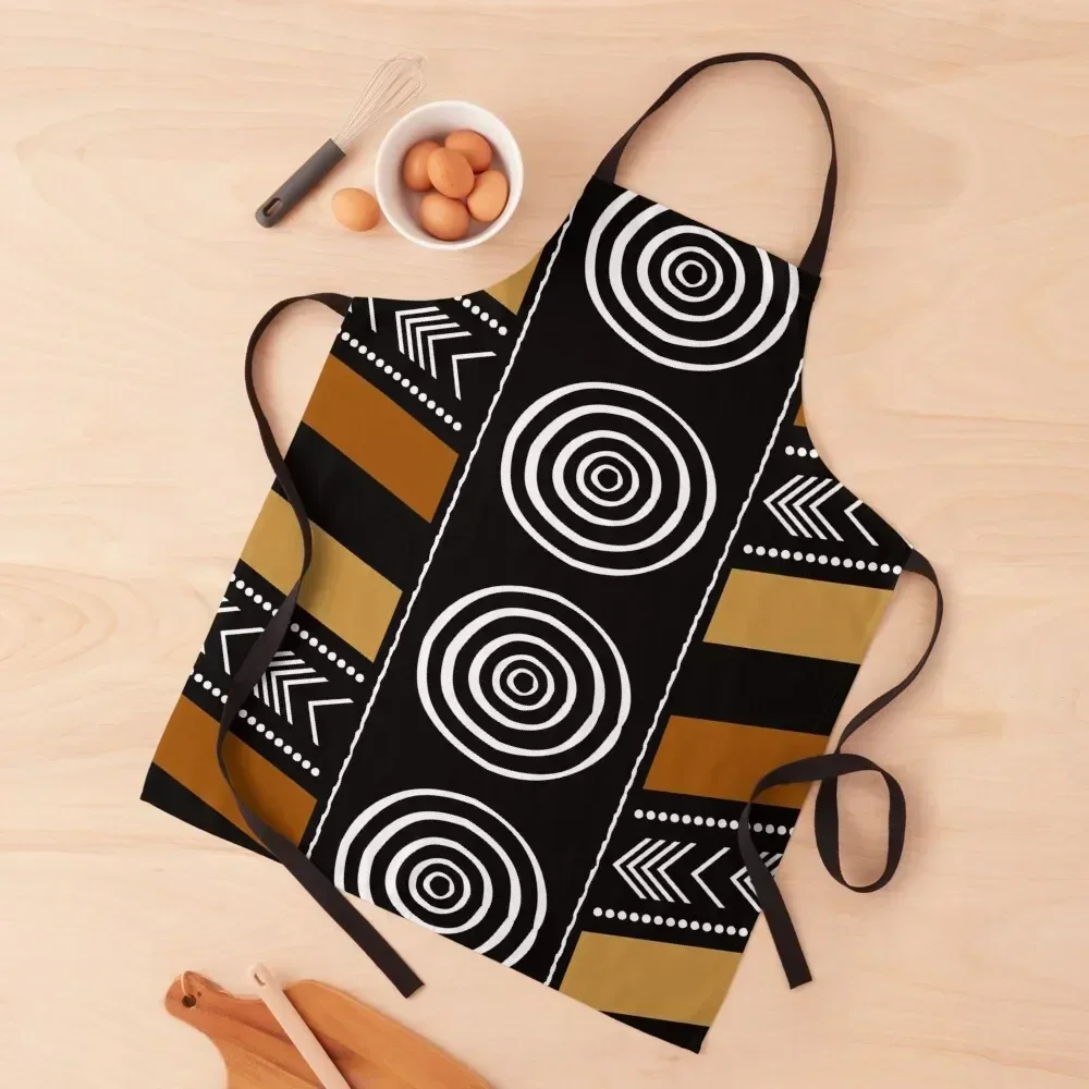 

African Mud Cloth Artwork Apron for women halloween Household Items for home useful pieces Woman Work Apron