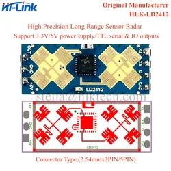 HLK-LD2412 HLK-LD2410B 24G 9m Human Presence and Motion Sensor Long Distance and Larger Angle Radar FMCW Ranging Module LD2412