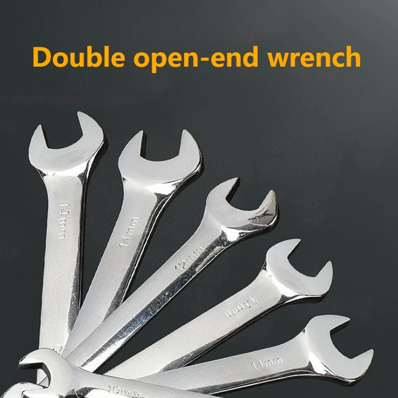 Mini Thin Double Open-end Wrench Hand Tools Open End Wrench Stainless Steel Dual-purpose Wrench 8 To 19 Mm Available Car Tools