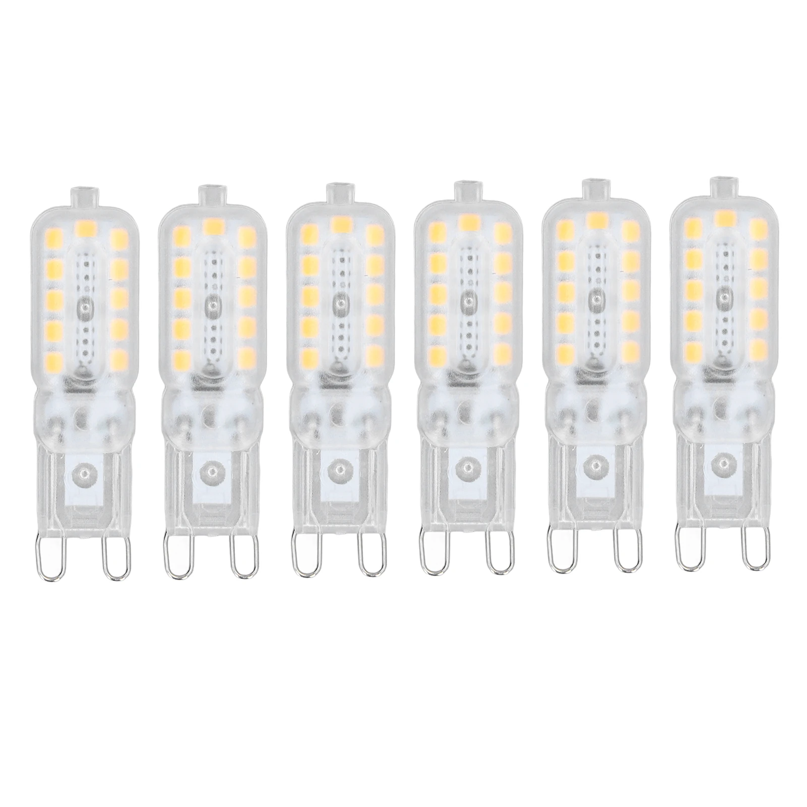 

6pcs G9 LED Bulb 5W Transparent Cover 22LED Dimmable G9 Light Bulb For Ceiling Light Wall Light Table Light