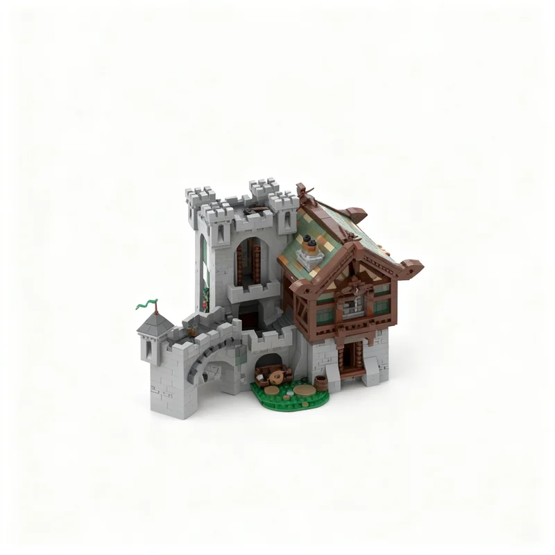 4000 قطعة من مكعبات البناء لنموذج قلعة هايلاند، لعبة إبداعية للهواة، هدايا عيد الميلاد التعليمية