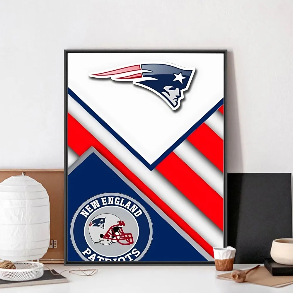 N-New-E-EnglandS-P-Patriots-S Poster No Framed Poster Kraft Club Bar Paper Poster Wall Art Painting Bedroom Study Stickers