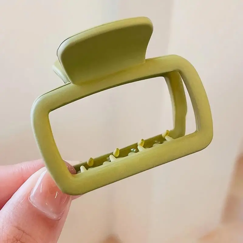 4er-Set Kleine Haarklammern für Frauen und Mädchen, 5,2 cm Quadratische Hochpferdeschwanz-Klammern, Einfache Matte Rutschfeste Haarstyling-Accessoires – Detail 5