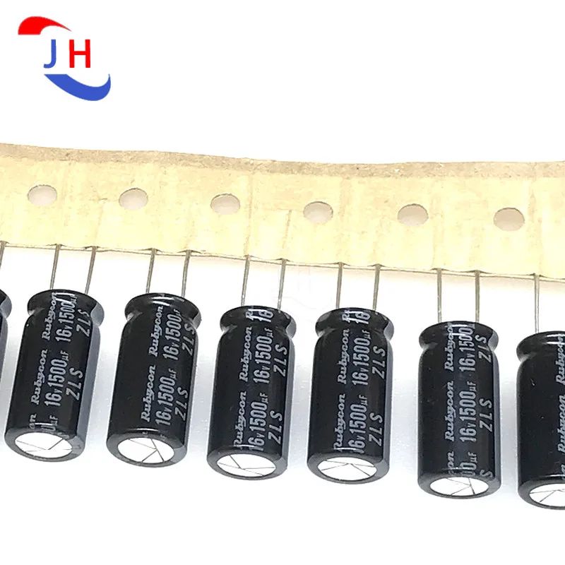 10PCS Aluminum Electrolytic Capacitor 16v1500uf 10*20 ZLS High Frequency Long Life 5.0mm Pin Distance 16V 1500UF