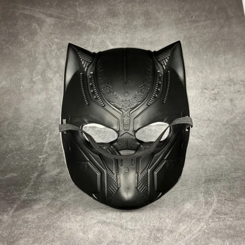 Máscara de Pantera Negra de Marvel, máscara de Pantera de látex negro, disfraz de fiesta de Halloween para adultos, casco facial, disfraz de fiesta de dibujos animados