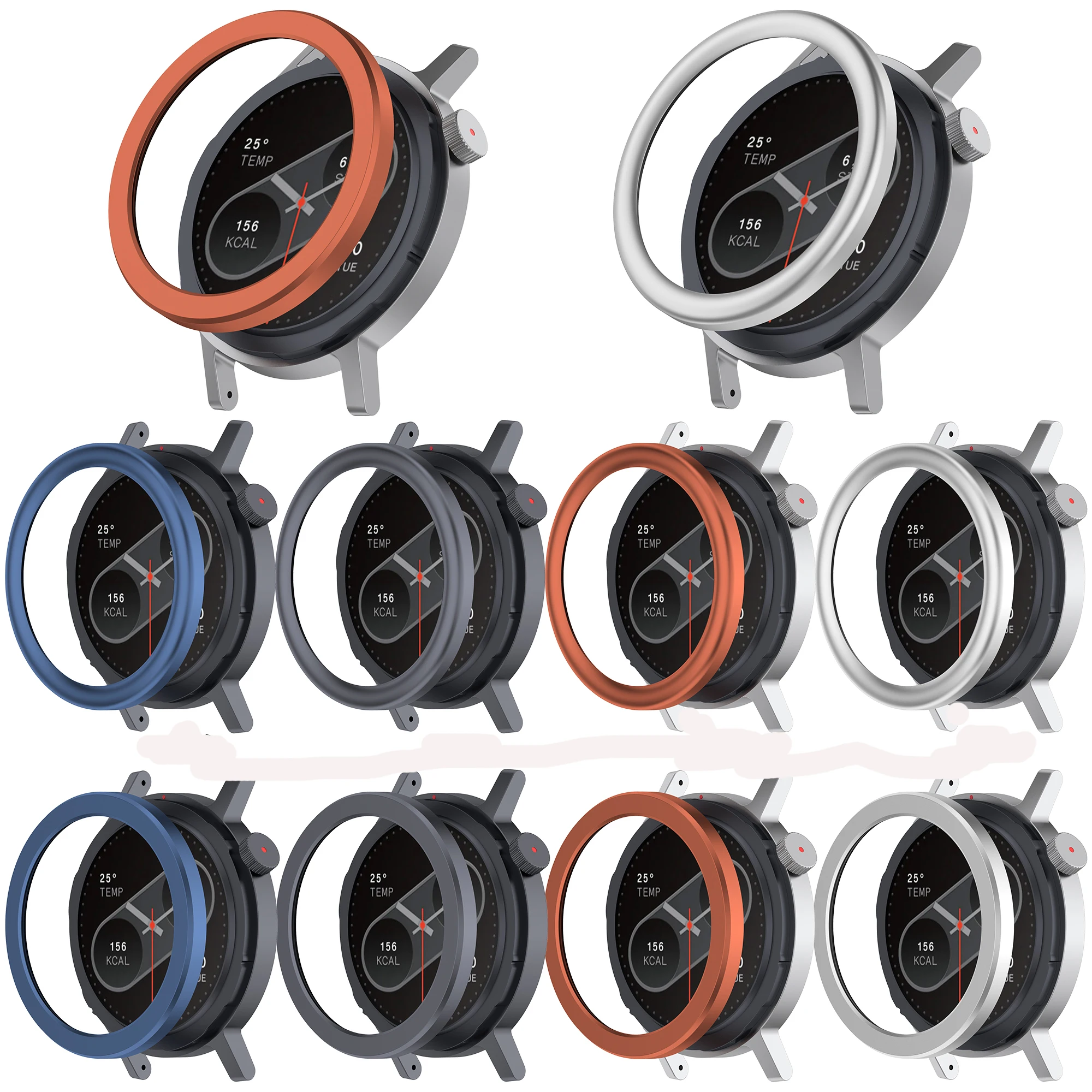 스테인레스 스틸 금속 베젤 링 CMF Watch Pro2 금속 베젤 강화 필름 세트 두 스타일 버전 용 긁힘 방지