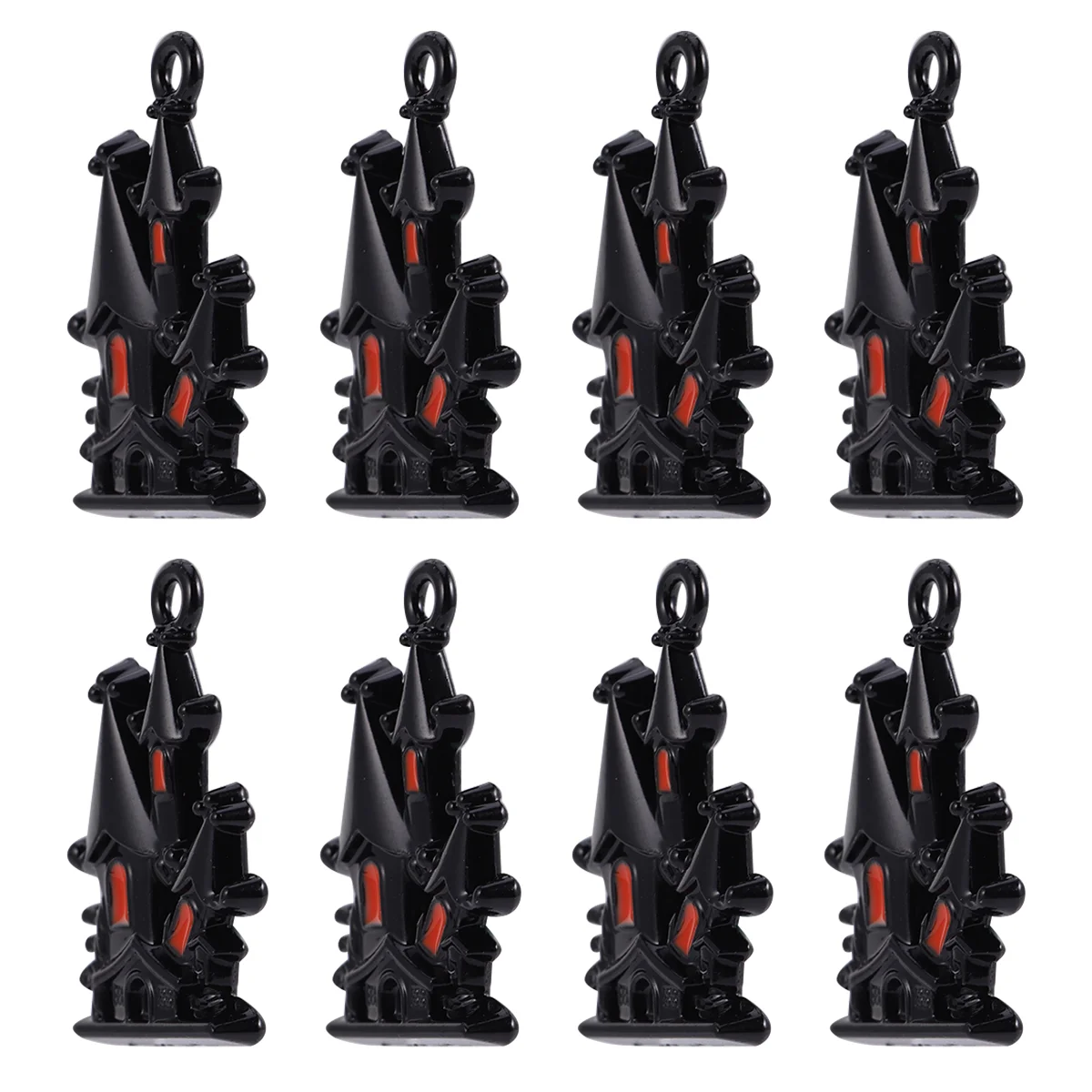 20 Pcs Castle Pendant Accessories Halloween Charms Decorations Alloy Haunted House Pendants Jewelry