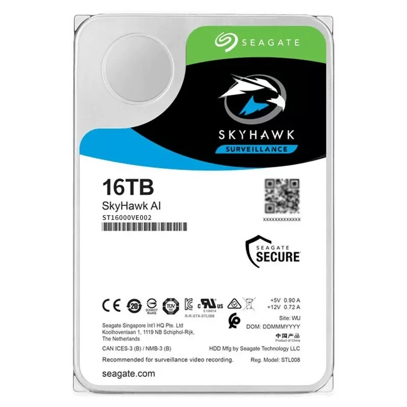 Внутренний жесткий диск Seagate Skyhawk AI 16 ТБ SATA 256 МБ 3,5 (ST16000VE002) НОВЫЙ
