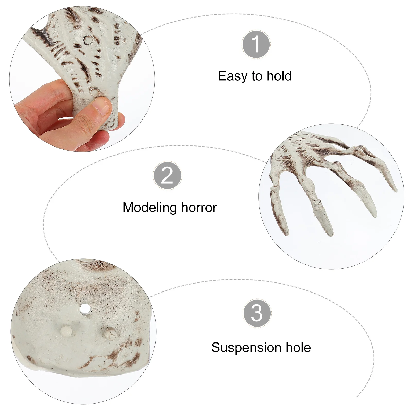 

Witch hand Halloween Hands Decor Scary Artificial Hand Prank Prop Haunted House Decoration Party