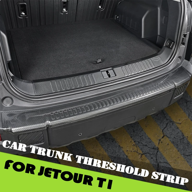 

Car Trunk Threshold Strip Fit for Jetour Shanhai T1 Modified Carbon Fiber Patterned Rear Guard Panel Car Interior Accessories