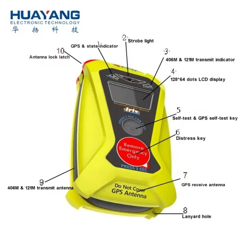 PLB-VPL8 Personal Locator Beacons,406MHZ Distress Signal And 121.5MHZ Homing Signal / COSPAS-SARSAT Personal Locator Beacons