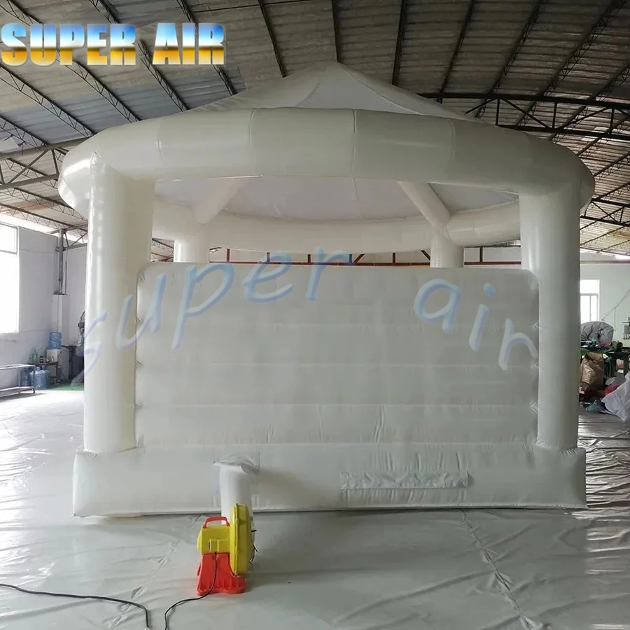 Commerciële witte springkasteel opblaasbare springtent volwassen kinderen springkasteel voor huwelijksfeest