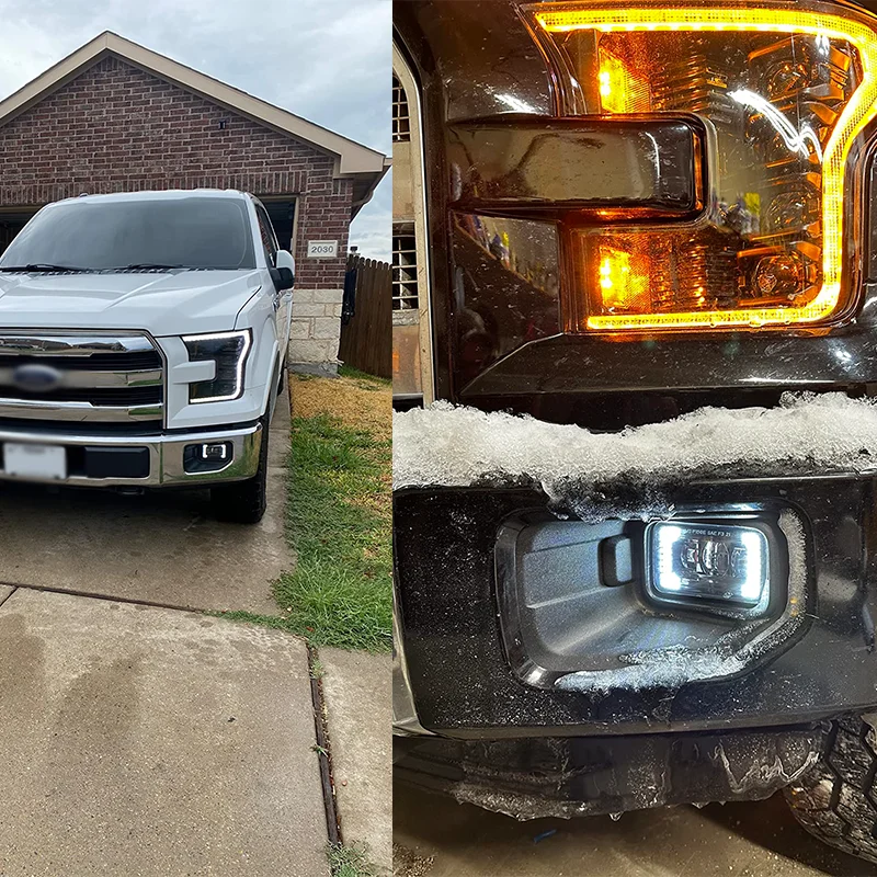 Bumper Driving Lamp LED Fog Lights DRL For Ford F150 2015 2016 2017 2018 2019 2020 High Low Beam Plug and Play Car Accessories