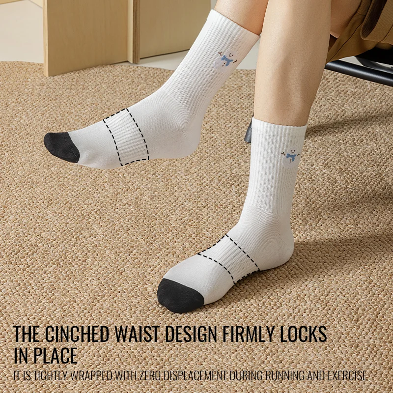 MiiOW Long Staple Pure Cotton Socks Winter Men Teens Athletic Sports Socks Long Crew Sock Moisture Wicking Anti Odor Warm Sock