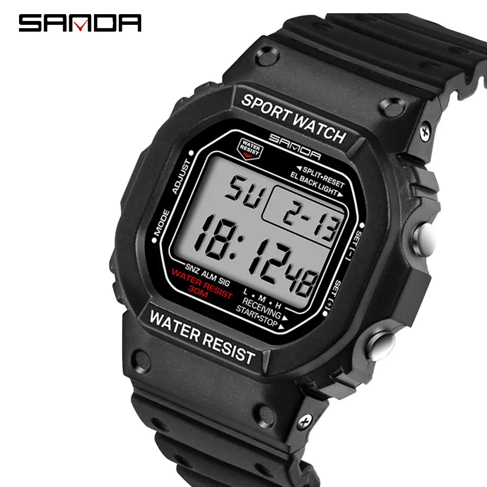 

Fashion Sanda Top Brand Sports Watch Men And Women Couple Waterproof Military Vibration Analog Quartz Electronic