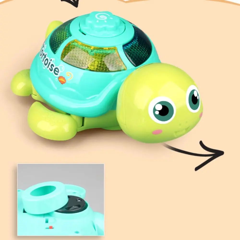 Plastic Musical Crawling Turtle Simulation Sound and Light Lay Eggs Turtle Oys Interactive Early Education Musical Turtle