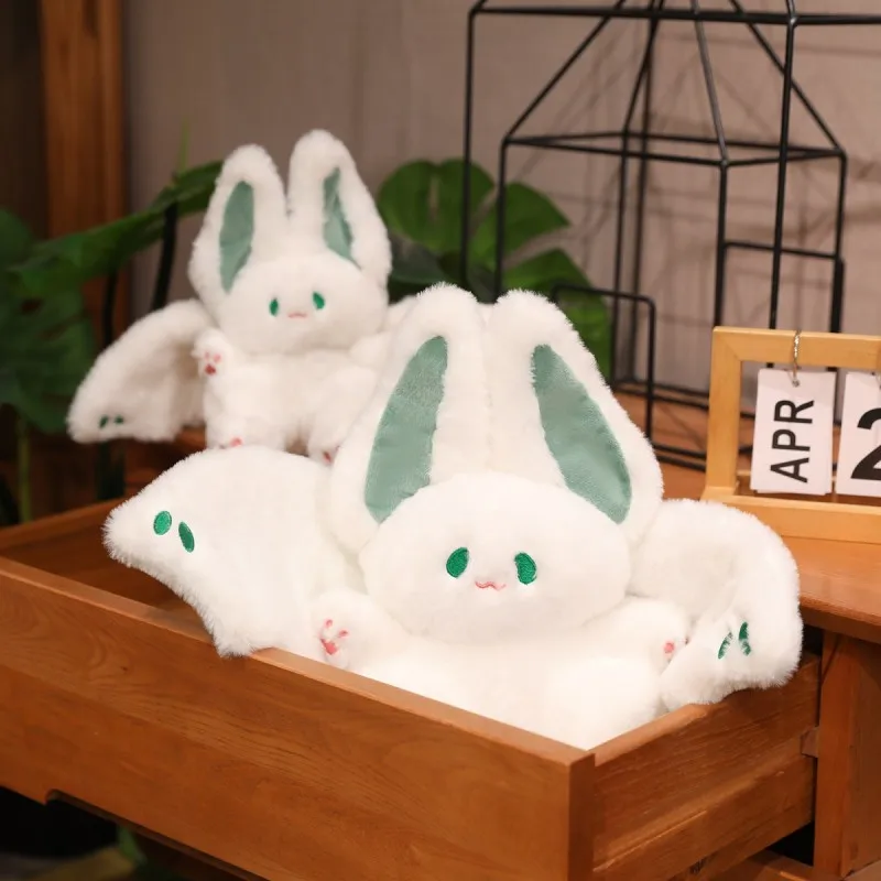25/35/45/55cm Cute Bat Rabbit With Wings Plush Toys Lovely Animal Pillow Stuffed Soft Dolls for Children Gift