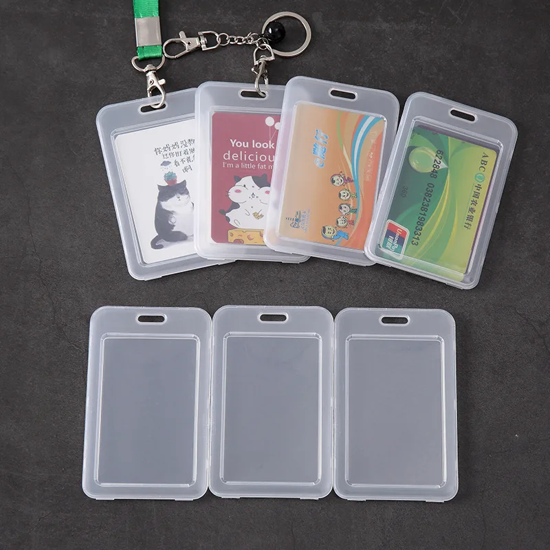 2Pcs Waterproof Transparent Card Cover Rigid Plastic Bus Card Holder Case Business Credit Cards Bank ID Card Sleeve Protect