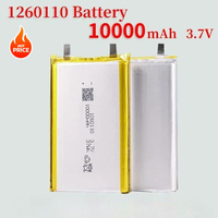 High Qulity 3.7V 10000mAh 1260110 Rechargeable Polymer Batteries Lipo Li-Po for Toy Power Bank GPS Laptop Camping Lights Diy
