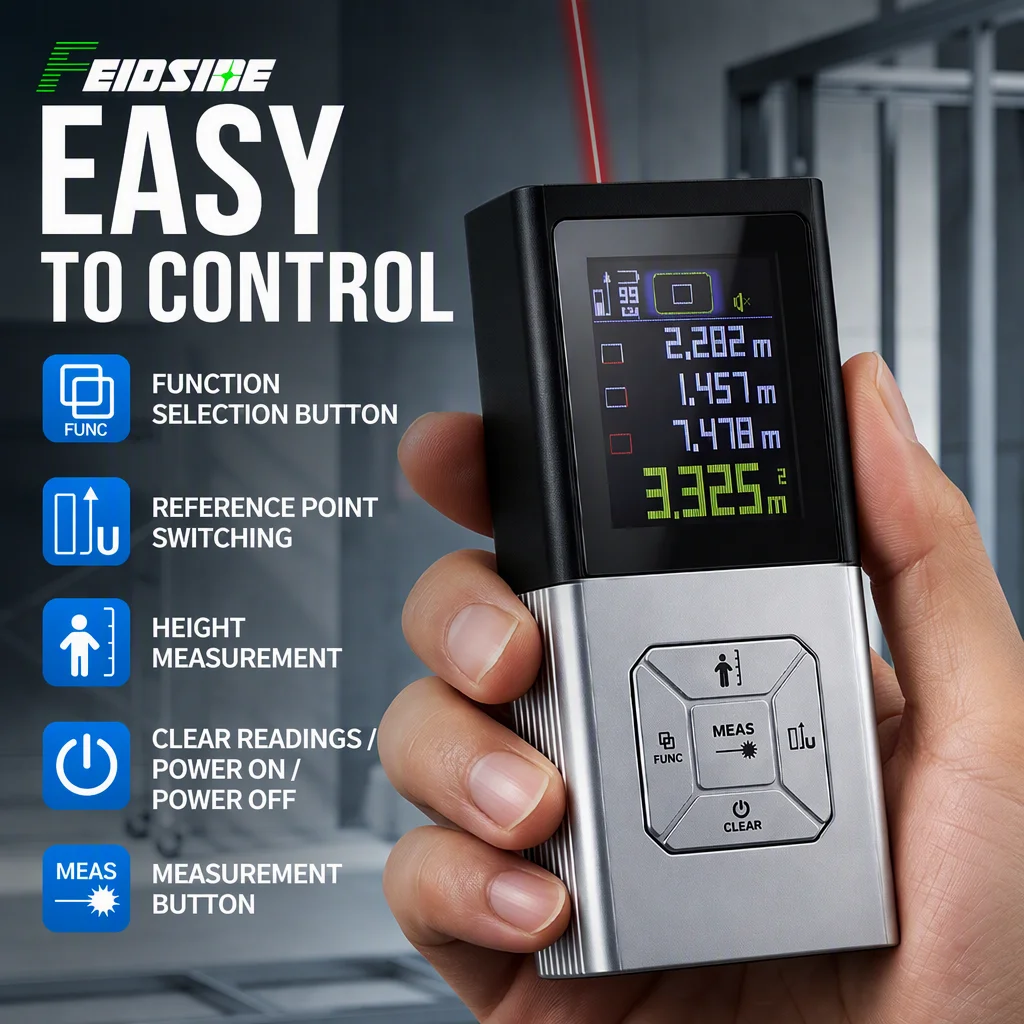 FEIDSIDE 120M レーザー距離計 USB充電式 レ - Laser Distance Measure のレビューと価格