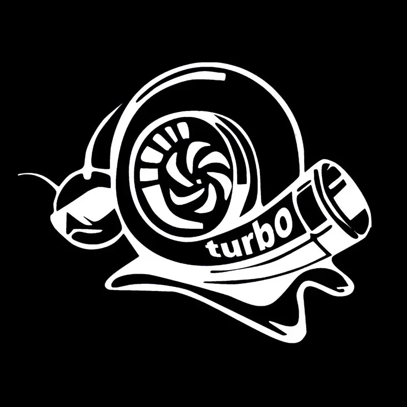 Car Accessories KK Vinyl Decal Funny Car Sticker Turbo Super Snail Black Silver Sunscreen Waterproof Motorcycle Decal,18cm*14cm