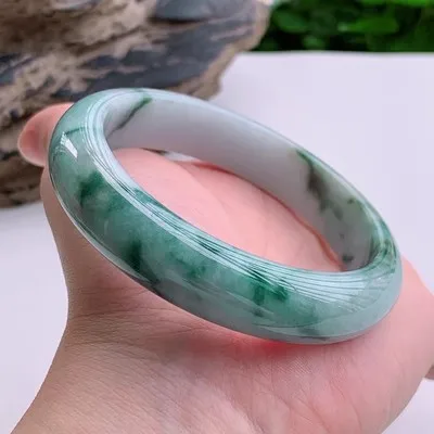 

Natural Myanmar Jade 54mm-62mm bracelet exquisite princess bracelet to send girlfriend to send mother Hetian jade