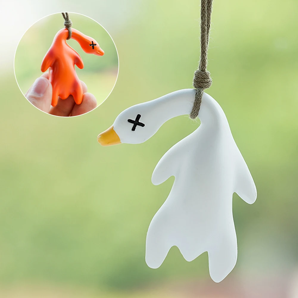 

Funny Gypsum Roasted Duck Car Mirror Pendant Cartoon Cute Auto Interior Decoration Pendant For Car Products Interior Accessories