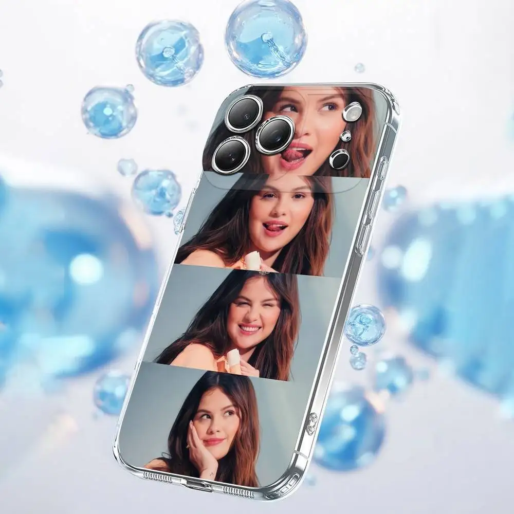 Custodia per telefono S-Selena Gomez per iPhone 17,16,15,14,13,12,11,Plus,Pro,Max,Plus,E,Air,Mini Cover trasparente