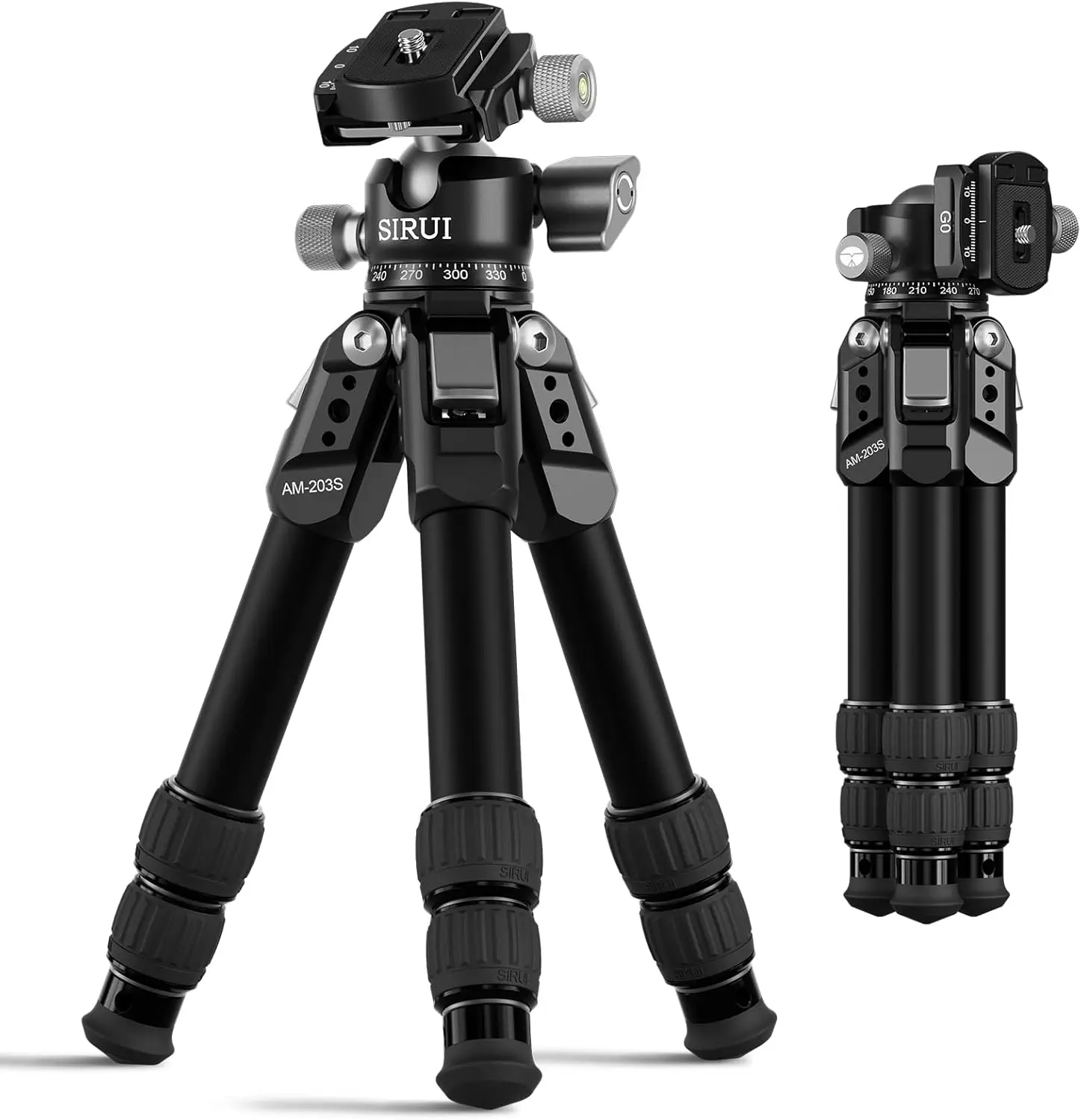 SIRUI Lightweight Mini Tripod, 1.9lbs  Desktop Table Tripod with Low-Profile Ball Head, Compact Design, 33lbs Load