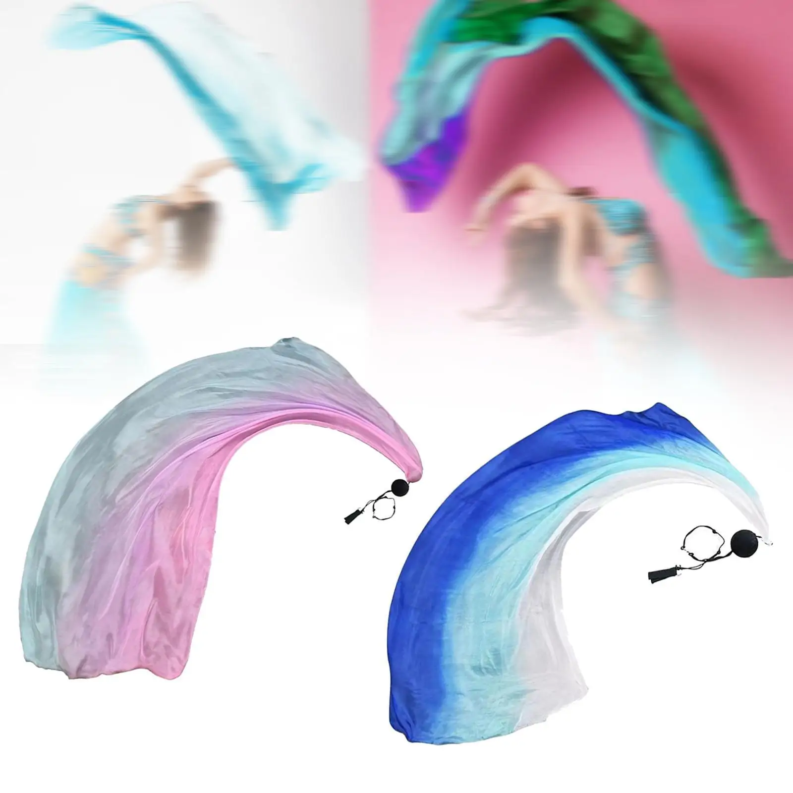 Nylon Belly Dance Poi Streamer Set Luxury Belly Dance Costume Dress for Women Stage Show Accessories